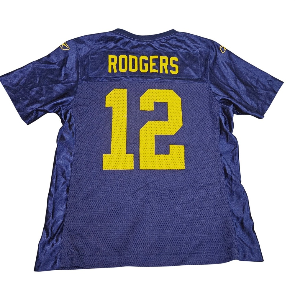 Green Bay Packers Jersey Women Small Blue Aaron Rodgers 12 Reebok NFL Football